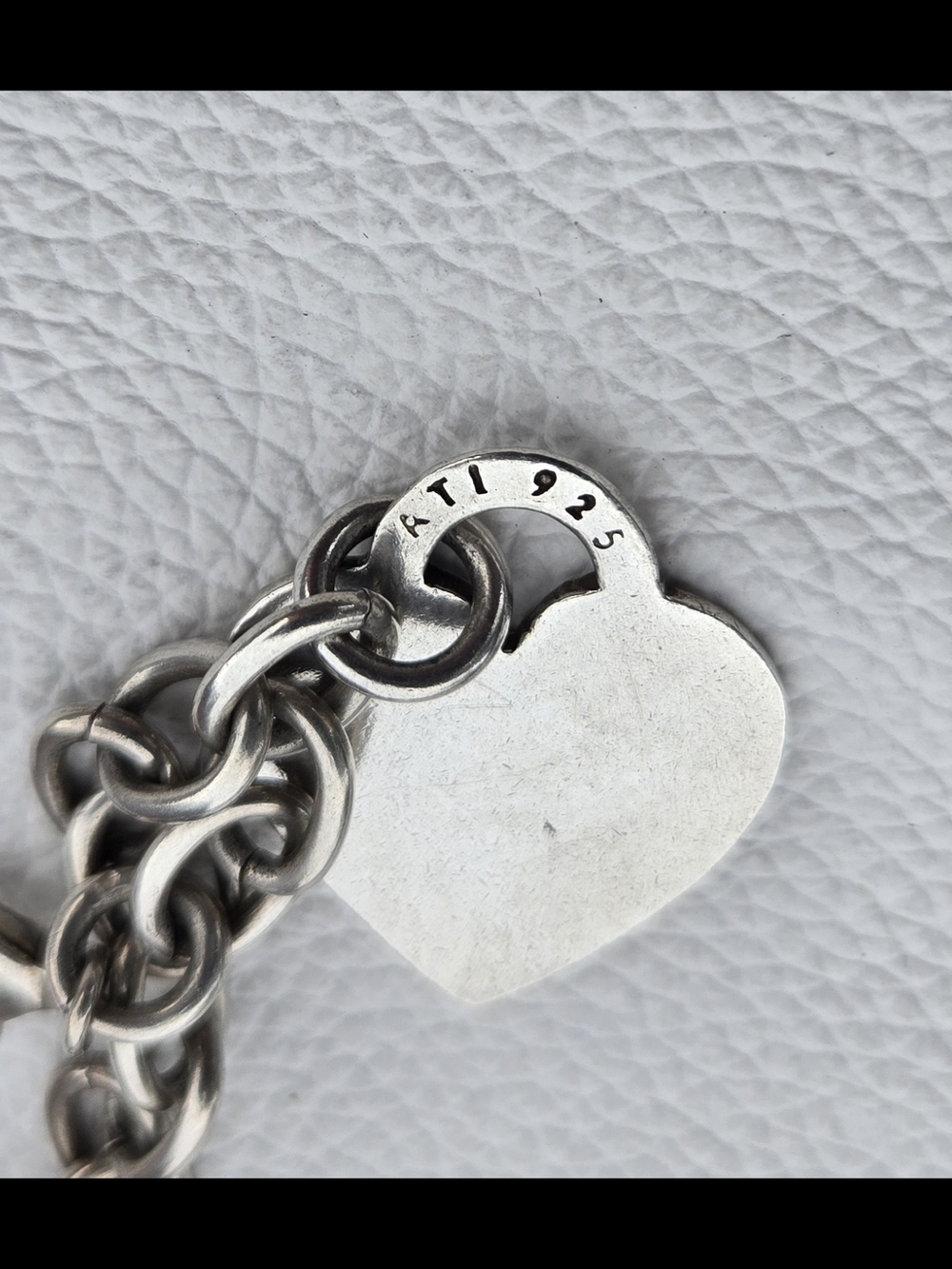 Sterling Silver Heart Charm Bracelet - Silver - Picture 5 of 7